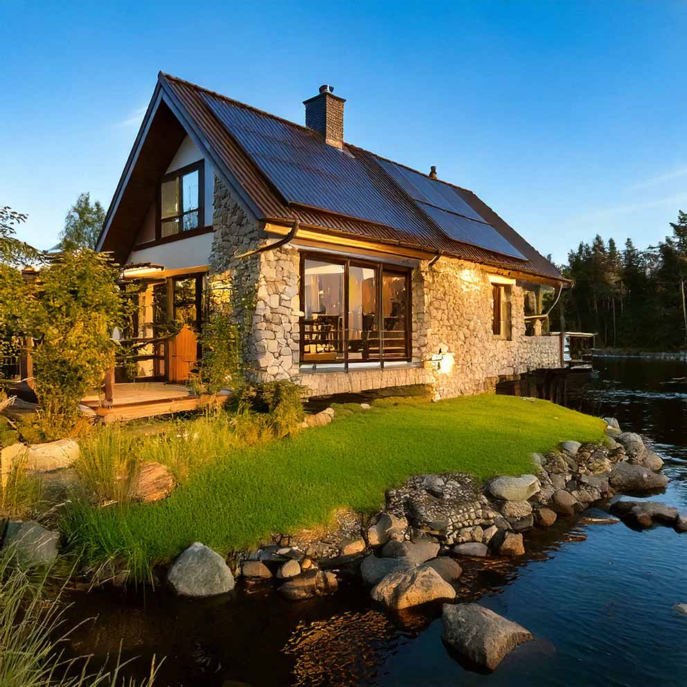 Side view of a cottage