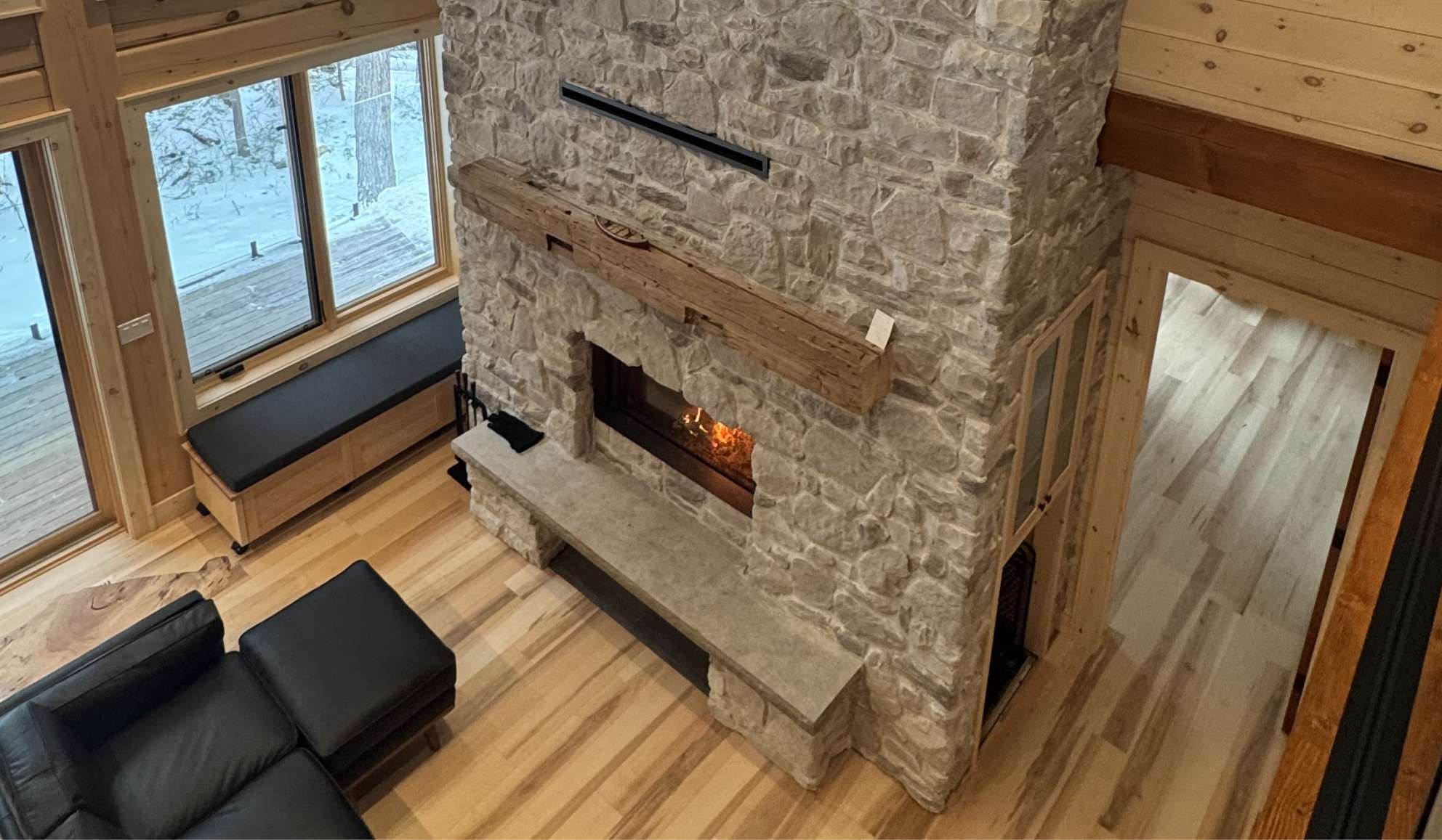 Top down view of a living room